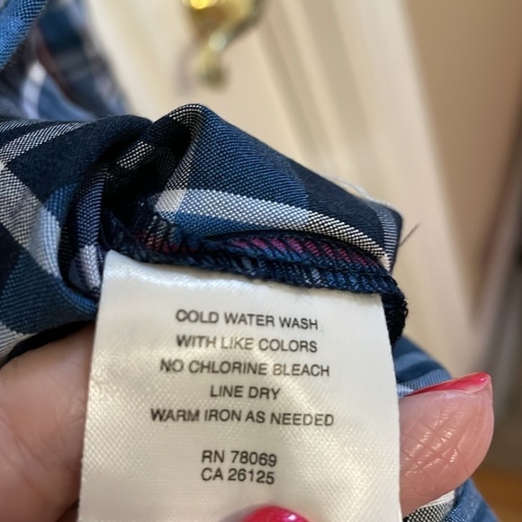 NWT Callaway Golf Short Sleeve Button Up Shirt Size XXL Blue Plaid - Picture 6 of 7